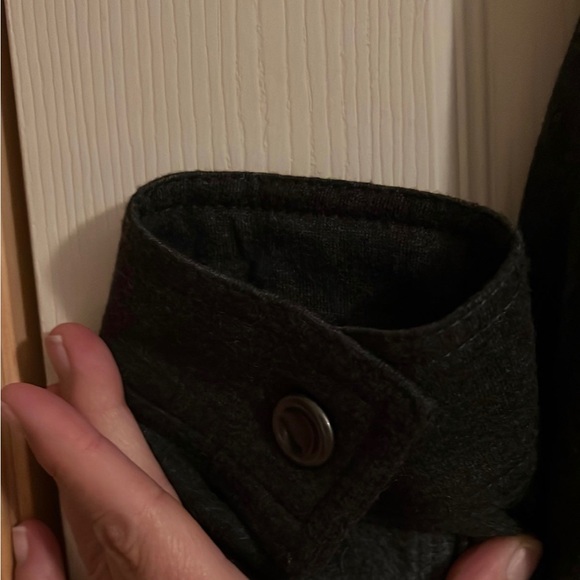 Sere Nade Jacket Blazer Cardigan peacoat size small, dark gray with ruffles - Picture 4 of 10